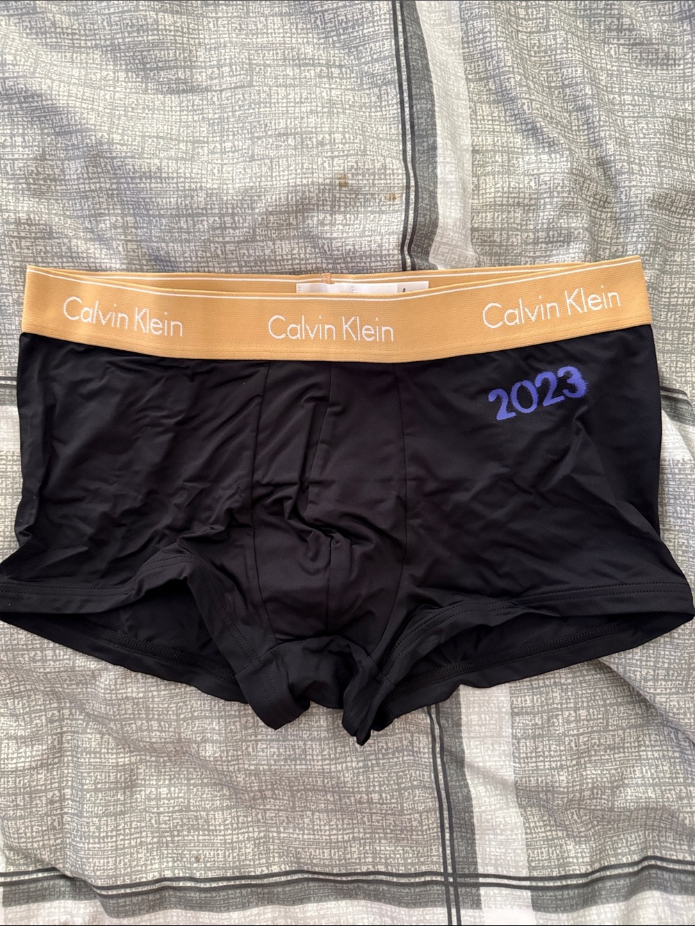 Calvin Klein Black & Gold Men's Boxer Briefs - year of the rabbit 2023